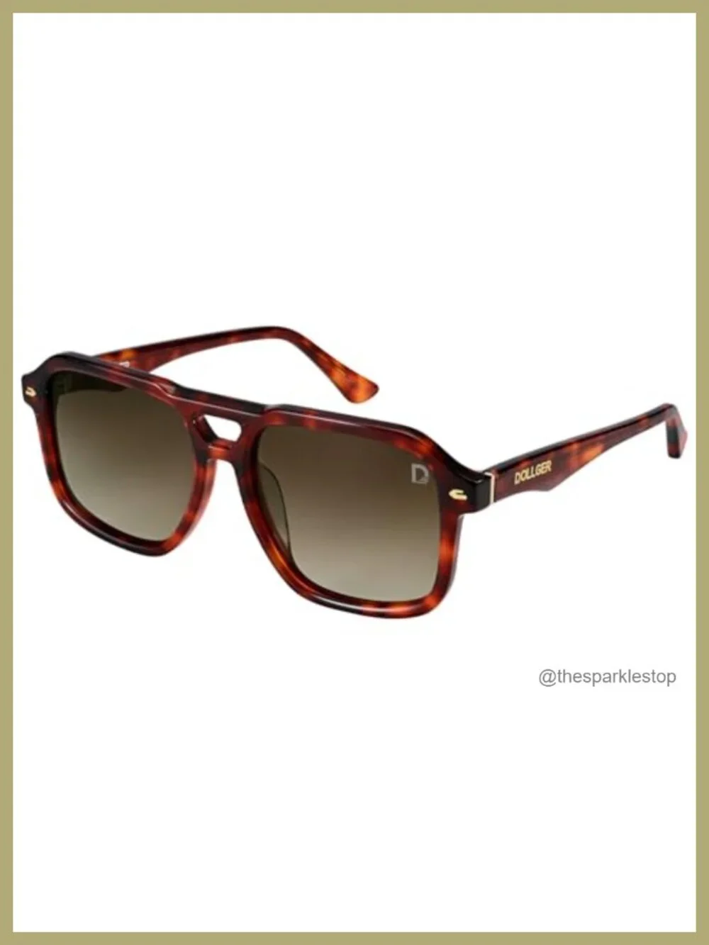 Retro Oversized Square Aviator Sunglasses UV400 Polarized Unisex